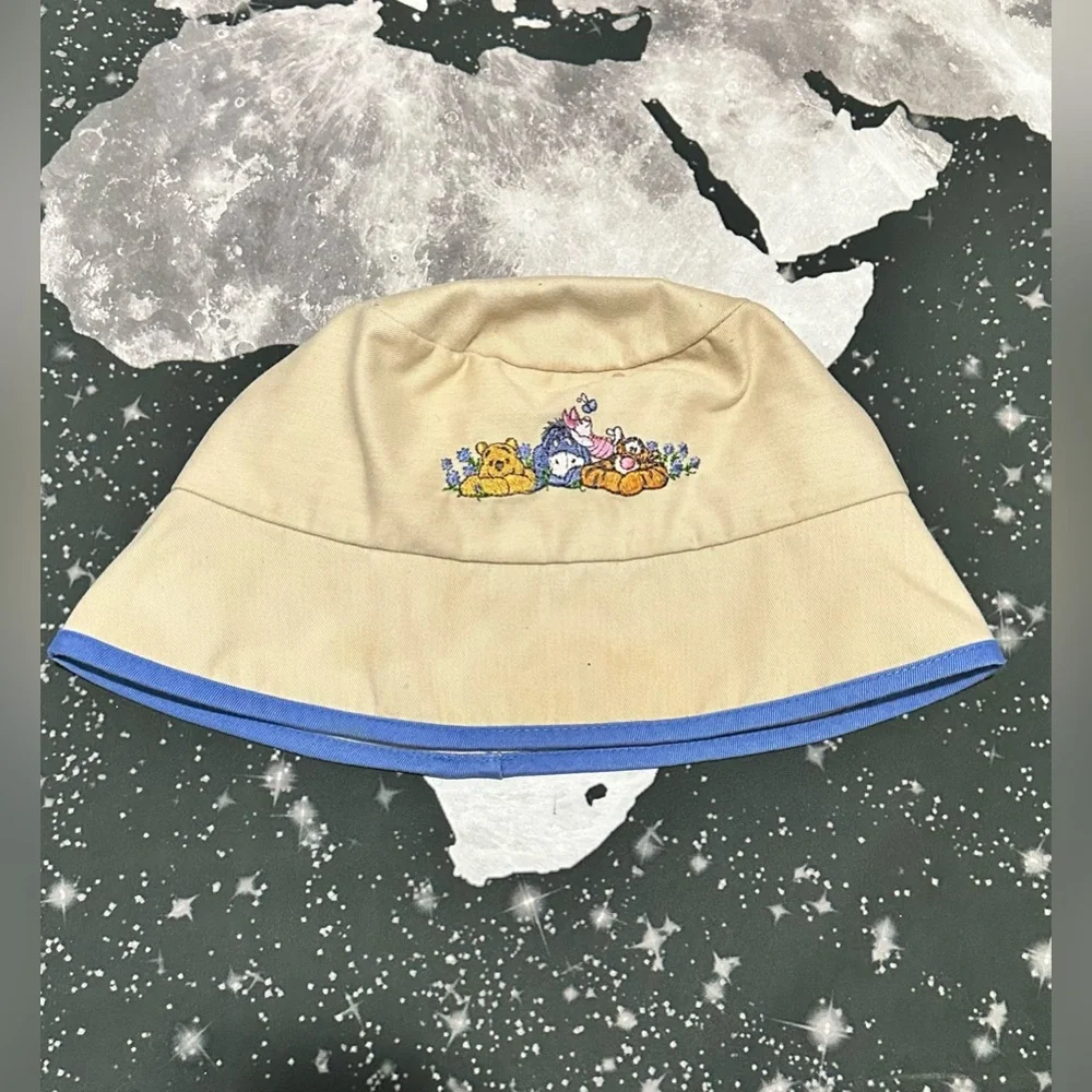 Winnie The Pooh Cartoon Characters Embroidered Bucket Hat